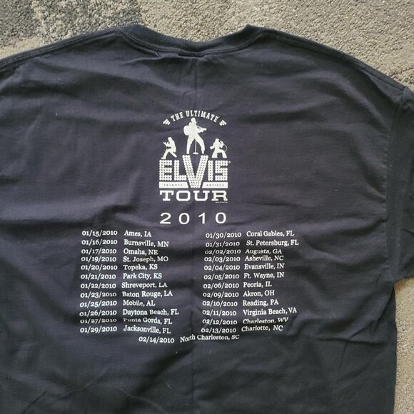 The Ultimate Elvis Tour 2010 Concert T Shirt Extra Lg - Presley Tribute Artists - Picture 5 of 5